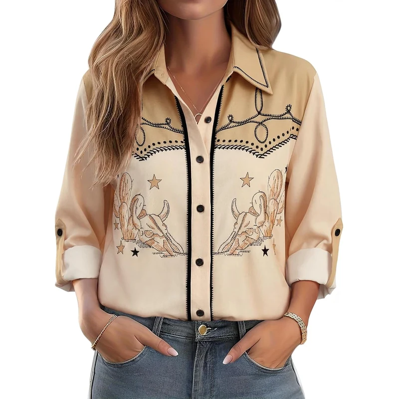 Western Rodeo Print Shirt Plains Western Wear Western clothing